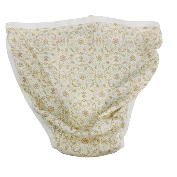 Victoria Secret Cotton String Bikini White Tan Womens Large 2009 - Picture 4 of 6